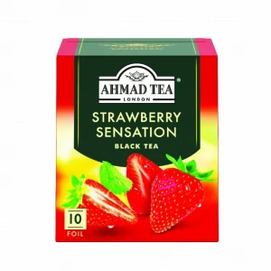 Strawberry Sensation Black Tea Czarna Herbata Truskawkowa 10tbx2g koperta alu