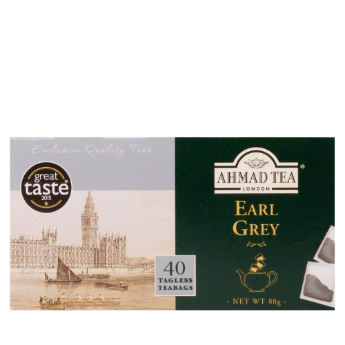 Ahmad Tea Earl Grey Herbata czarna 40 torebek bez zawieszki
