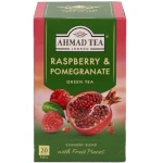 Ahmad Tea Raspberry Pomegranate Green Tea Herbata zielona malina z granatem 20 torebek aluminiowych