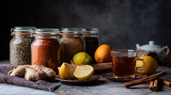 Imbir, cynamon, cytryna i inne dodatki do herbaty