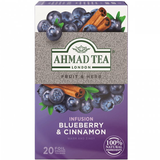 Ahmad Tea Blueberry & Cinnamon 20 torebek aluminiowych